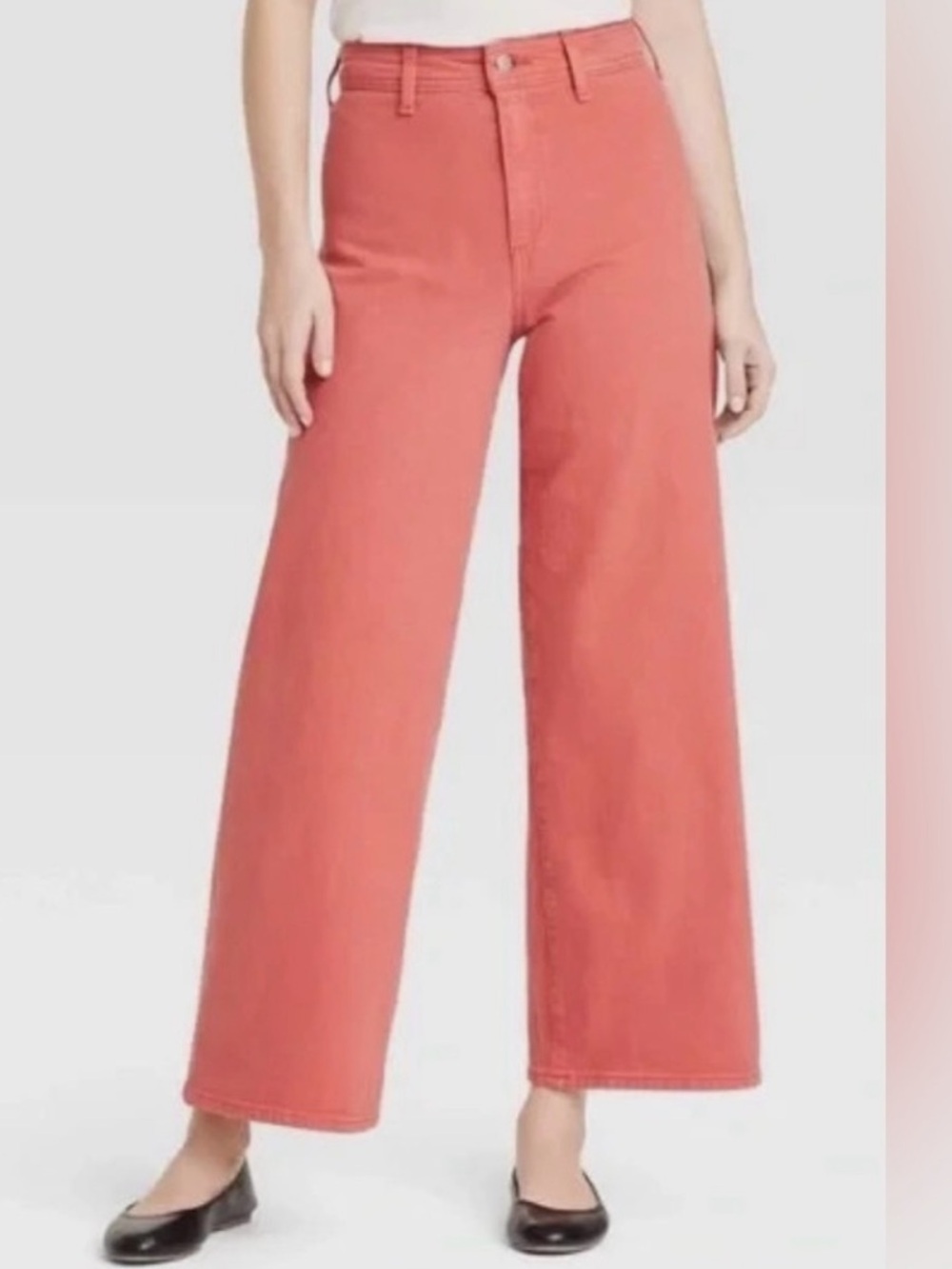 Universal Thread Wide Leg High-Rise Jeans - Coral Pink